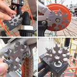 EDC Tool 18-in-1 multi-tool card combination Compact and portable outdoor products Snowflake EDC tool card