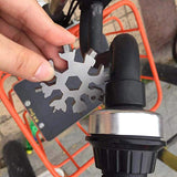 EDC Tool 18-in-1 multi-tool card combination Compact and portable outdoor products Snowflake EDC tool card