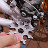 EDC Tool 18-in-1 multi-tool card combination Compact and portable outdoor products Snowflake EDC tool card