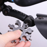 EDC Tool 18-in-1 multi-tool card combination Compact and portable outdoor products Snowflake EDC tool card