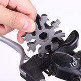 EDC Tool 18-in-1 multi-tool card combination Compact and portable outdoor products Snowflake EDC tool card