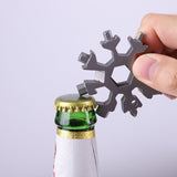 EDC Tool 18-in-1 multi-tool card combination Compact and portable outdoor products Snowflake EDC tool card