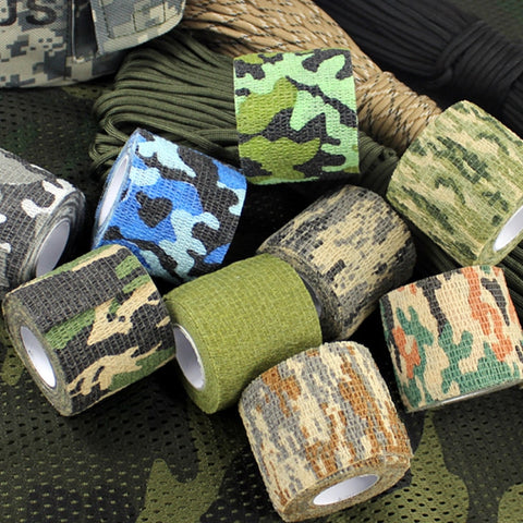 Outdoor Multi-functional Camo Tape Non-woven Self-adhesive Waterproof Non-Slip Camouflage Hunting Paintball Airsoft Rifle Tape
