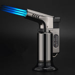 Outdoor BBQ Lighter Cigar Torch Turbo Lighter Jet Butane Gas Cigarette 1300 C Spray Gun Windproof Metal Pipe Lighter For Kitchen