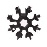EDC Tool 18-in-1 multi-tool card combination Compact and portable outdoor products Snowflake EDC tool card