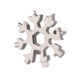 EDC Tool 18-in-1 multi-tool card combination Compact and portable outdoor products Snowflake EDC tool card