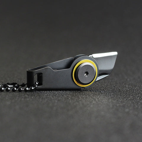 Creative Mini Zipper Keychain Knife Portable Outdoor Survival Emergency Tool Foldable Stainless Steel EDC Key Ring