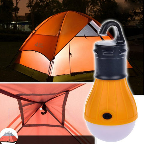 Portable outdoor Hanging 3LED Camping Lantern,Soft Light LED Camp Lights Bulb Lamp For Camping Tent Fishing 4 Colors,AAA Battery